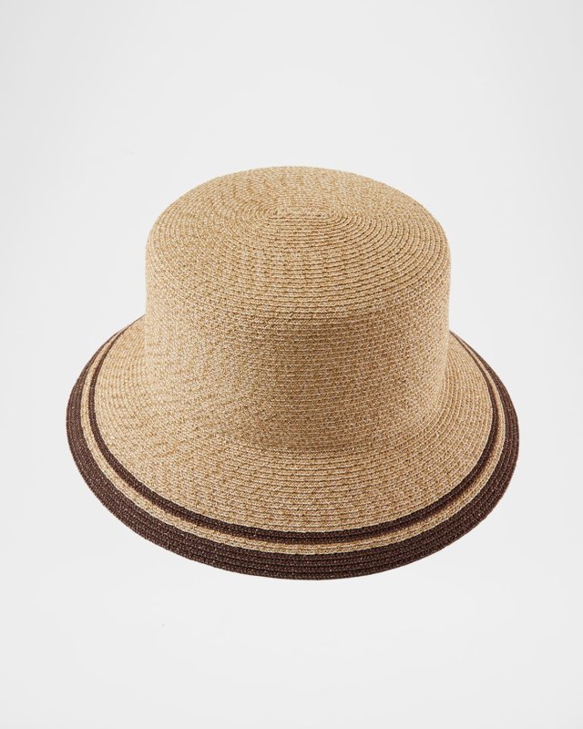 Jonah Striped-Trim Bucket Hat